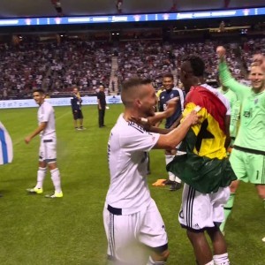 Canadian Championship Celebrations - Koffie gets a birthday shower